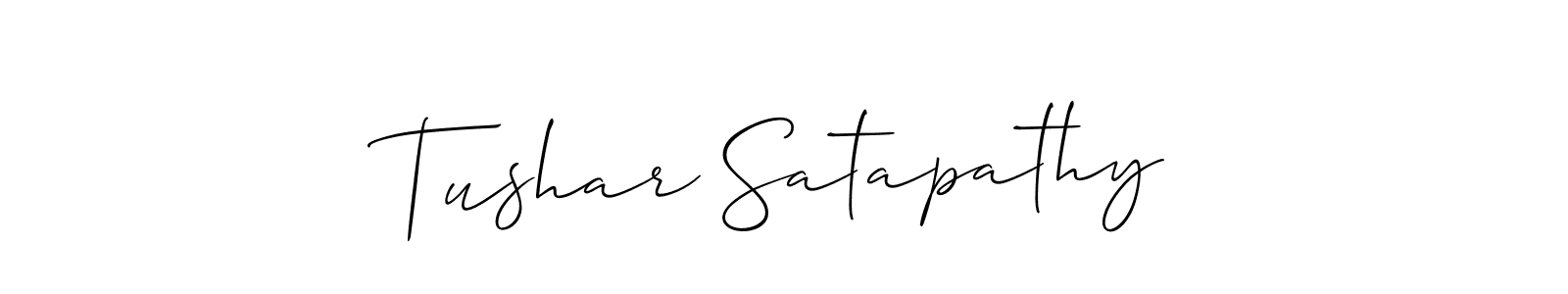 It looks lik you need a new signature style for name Tushar Satapathy. Design unique handwritten (Allison_Script) signature with our free signature maker in just a few clicks. Tushar Satapathy signature style 2 images and pictures png