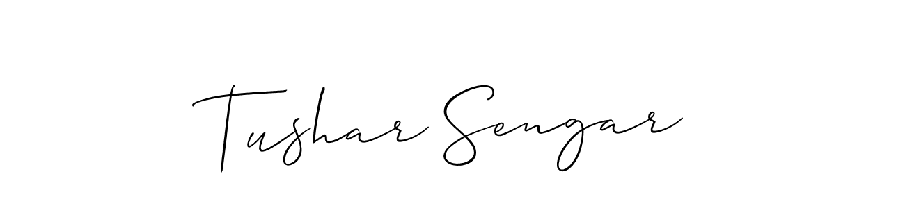 How to make Tushar Sengar signature? Allison_Script is a professional autograph style. Create handwritten signature for Tushar Sengar name. Tushar Sengar signature style 2 images and pictures png