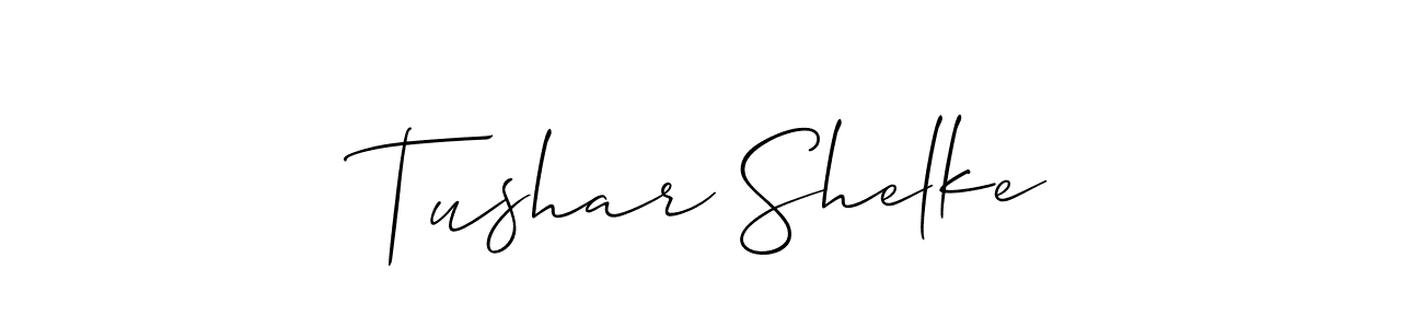 You should practise on your own different ways (Allison_Script) to write your name (Tushar Shelke) in signature. don't let someone else do it for you. Tushar Shelke signature style 2 images and pictures png