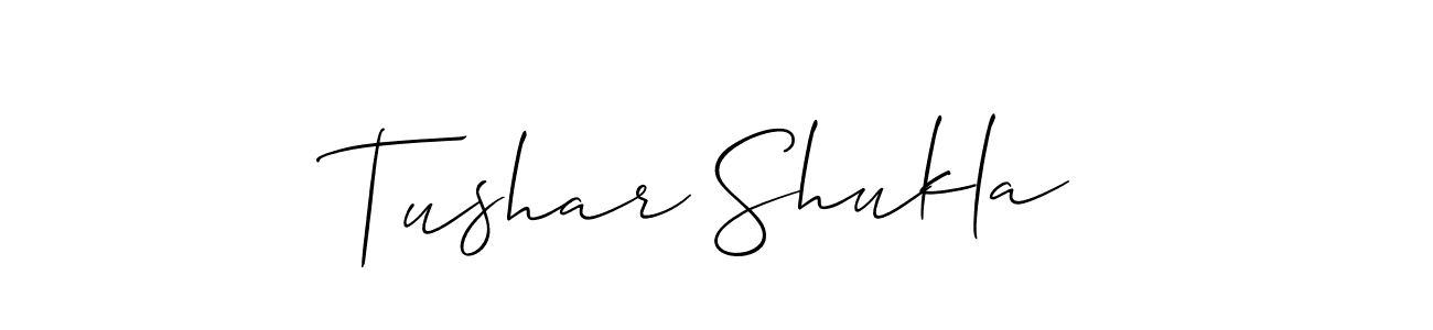 Make a beautiful signature design for name Tushar Shukla. With this signature (Allison_Script) style, you can create a handwritten signature for free. Tushar Shukla signature style 2 images and pictures png