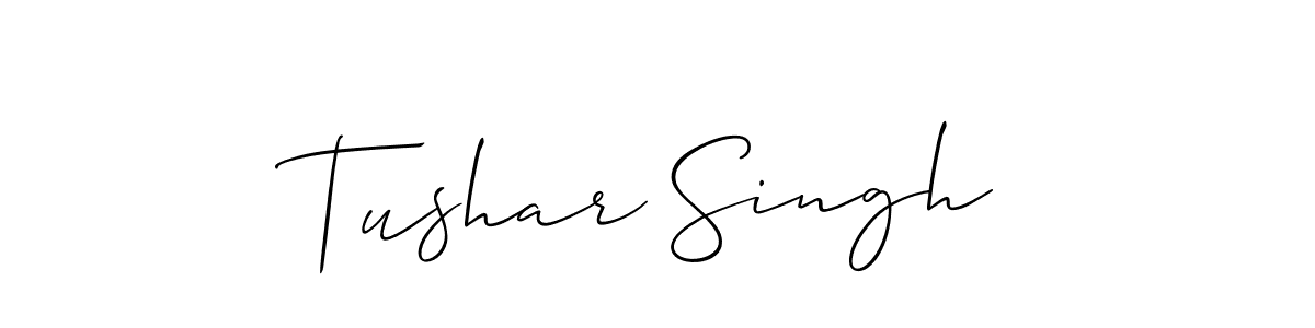 It looks lik you need a new signature style for name Tushar Singh. Design unique handwritten (Allison_Script) signature with our free signature maker in just a few clicks. Tushar Singh signature style 2 images and pictures png