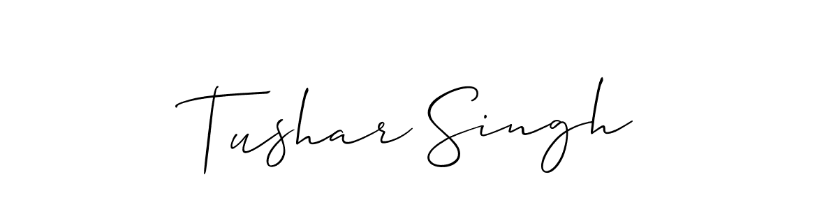 Create a beautiful signature design for name Tushar Singh. With this signature (Allison_Script) fonts, you can make a handwritten signature for free. Tushar Singh signature style 2 images and pictures png