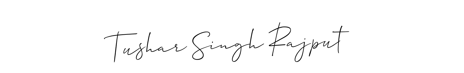 if you are searching for the best signature style for your name Tushar Singh Rajput. so please give up your signature search. here we have designed multiple signature styles  using Allison_Script. Tushar Singh Rajput signature style 2 images and pictures png