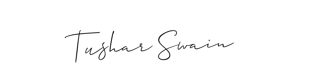 Also we have Tushar Swain name is the best signature style. Create professional handwritten signature collection using Allison_Script autograph style. Tushar Swain signature style 2 images and pictures png