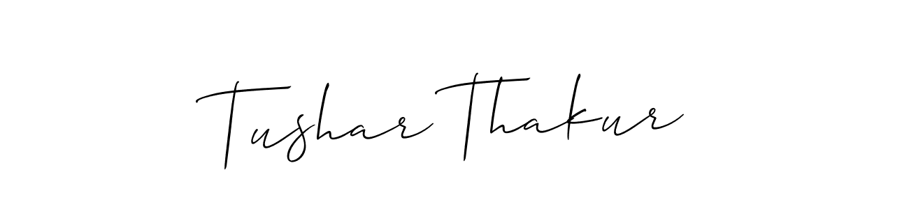 Use a signature maker to create a handwritten signature online. With this signature software, you can design (Allison_Script) your own signature for name Tushar Thakur. Tushar Thakur signature style 2 images and pictures png