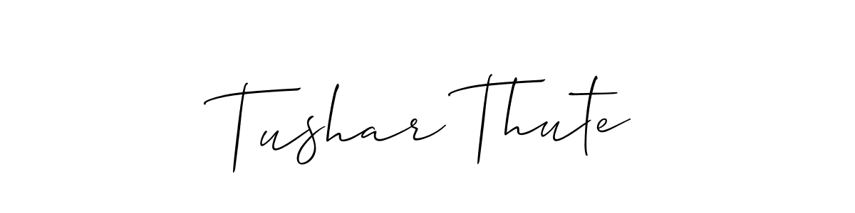 Use a signature maker to create a handwritten signature online. With this signature software, you can design (Allison_Script) your own signature for name Tushar Thute. Tushar Thute signature style 2 images and pictures png