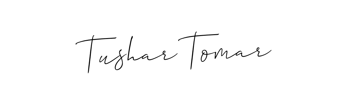 Design your own signature with our free online signature maker. With this signature software, you can create a handwritten (Allison_Script) signature for name Tushar Tomar. Tushar Tomar signature style 2 images and pictures png