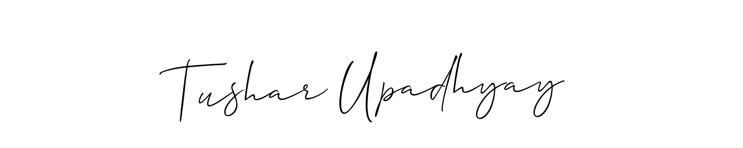 Allison_Script is a professional signature style that is perfect for those who want to add a touch of class to their signature. It is also a great choice for those who want to make their signature more unique. Get Tushar Upadhyay name to fancy signature for free. Tushar Upadhyay signature style 2 images and pictures png