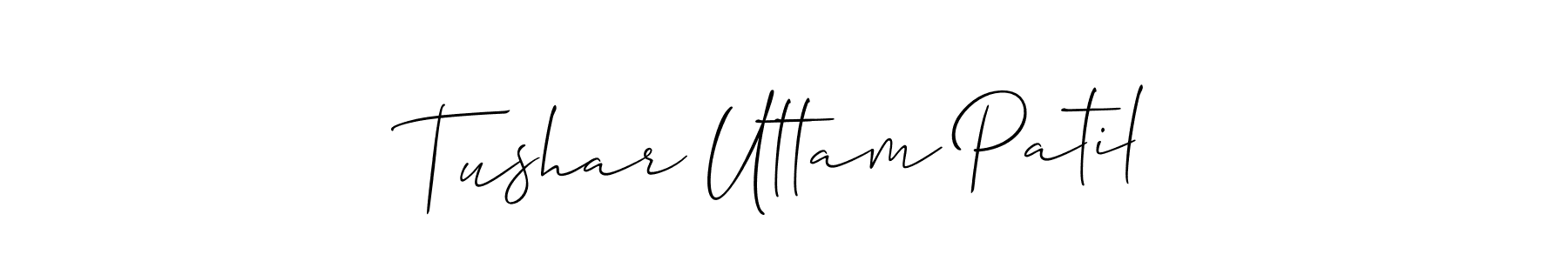 Also You can easily find your signature by using the search form. We will create Tushar Uttam Patil name handwritten signature images for you free of cost using Allison_Script sign style. Tushar Uttam Patil signature style 2 images and pictures png
