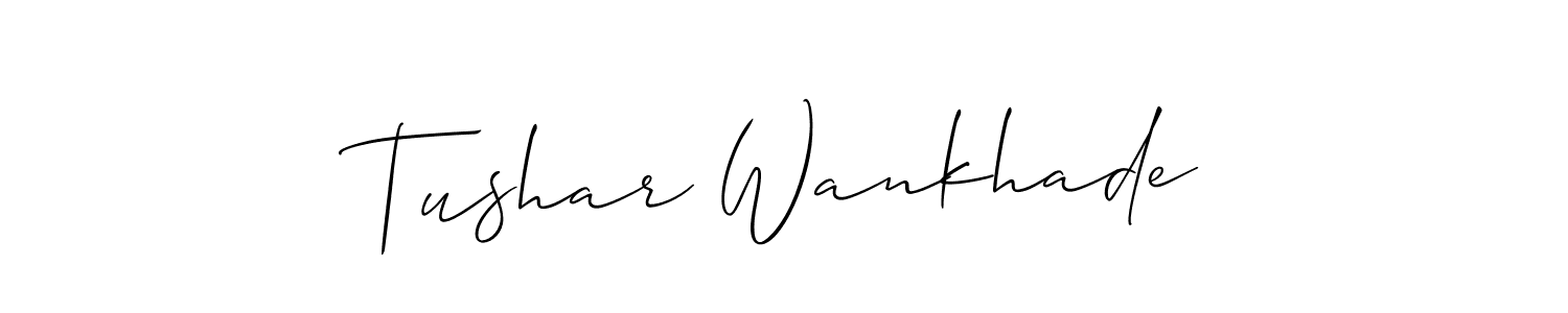 Best and Professional Signature Style for Tushar Wankhade. Allison_Script Best Signature Style Collection. Tushar Wankhade signature style 2 images and pictures png