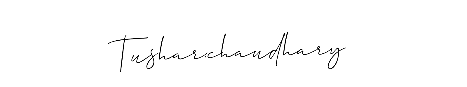 Also You can easily find your signature by using the search form. We will create Tushar.chaudhary name handwritten signature images for you free of cost using Allison_Script sign style. Tushar.chaudhary signature style 2 images and pictures png