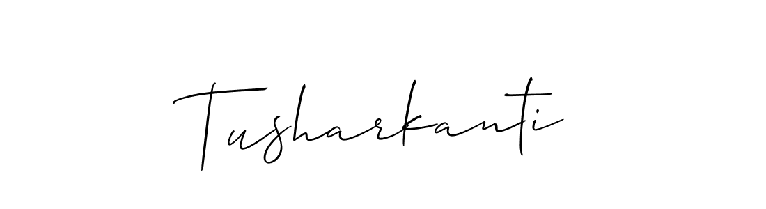 The best way (Allison_Script) to make a short signature is to pick only two or three words in your name. The name Tusharkanti include a total of six letters. For converting this name. Tusharkanti signature style 2 images and pictures png