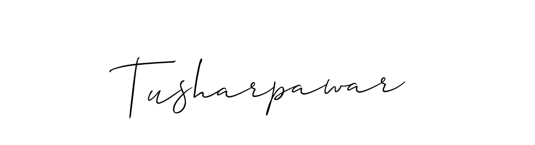 Create a beautiful signature design for name Tusharpawar. With this signature (Allison_Script) fonts, you can make a handwritten signature for free. Tusharpawar signature style 2 images and pictures png