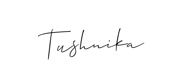 You can use this online signature creator to create a handwritten signature for the name Tushnika. This is the best online autograph maker. Tushnika signature style 2 images and pictures png