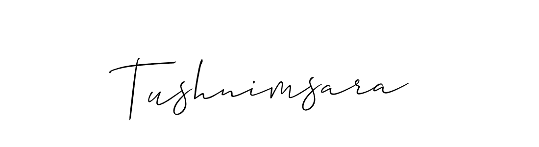 Create a beautiful signature design for name Tushnimsara. With this signature (Allison_Script) fonts, you can make a handwritten signature for free. Tushnimsara signature style 2 images and pictures png