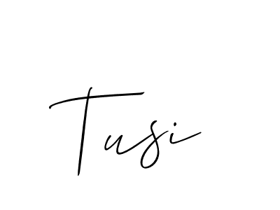 Use a signature maker to create a handwritten signature online. With this signature software, you can design (Allison_Script) your own signature for name Tusi. Tusi signature style 2 images and pictures png