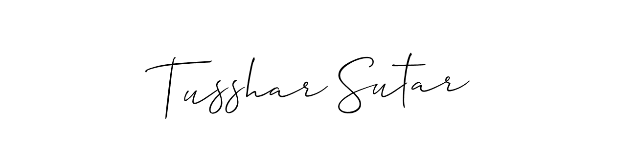 It looks lik you need a new signature style for name Tusshar Sutar. Design unique handwritten (Allison_Script) signature with our free signature maker in just a few clicks. Tusshar Sutar signature style 2 images and pictures png