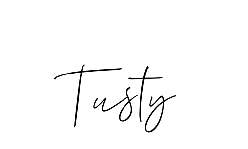 How to Draw Tusty signature style? Allison_Script is a latest design signature styles for name Tusty. Tusty signature style 2 images and pictures png
