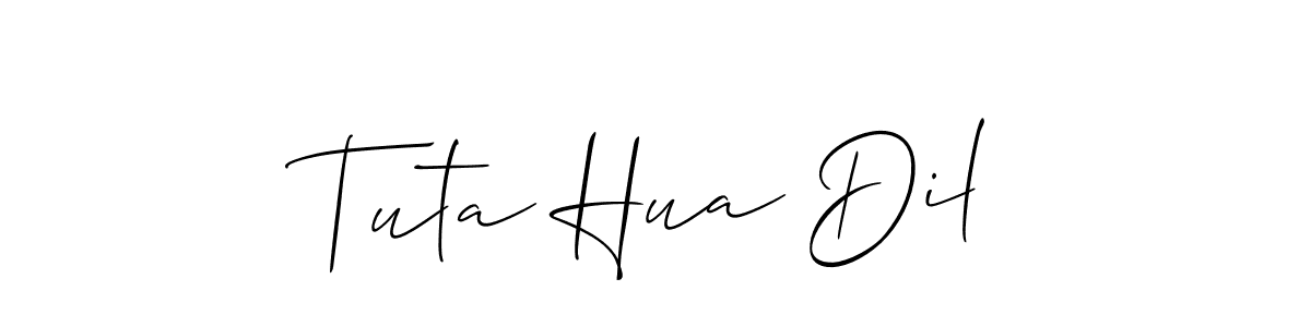 Here are the top 10 professional signature styles for the name Tuta Hua Dil. These are the best autograph styles you can use for your name. Tuta Hua Dil signature style 2 images and pictures png