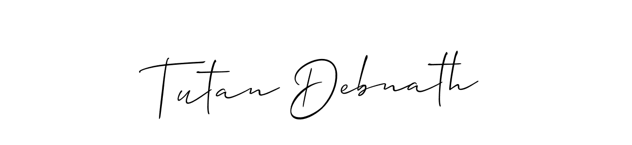Make a short Tutan Debnath signature style. Manage your documents anywhere anytime using Allison_Script. Create and add eSignatures, submit forms, share and send files easily. Tutan Debnath signature style 2 images and pictures png