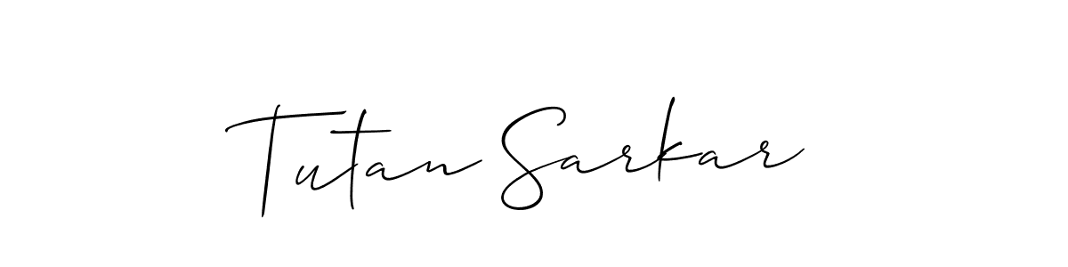 You should practise on your own different ways (Allison_Script) to write your name (Tutan Sarkar) in signature. don't let someone else do it for you. Tutan Sarkar signature style 2 images and pictures png