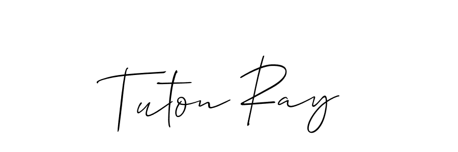 How to Draw Tuton Ray signature style? Allison_Script is a latest design signature styles for name Tuton Ray. Tuton Ray signature style 2 images and pictures png