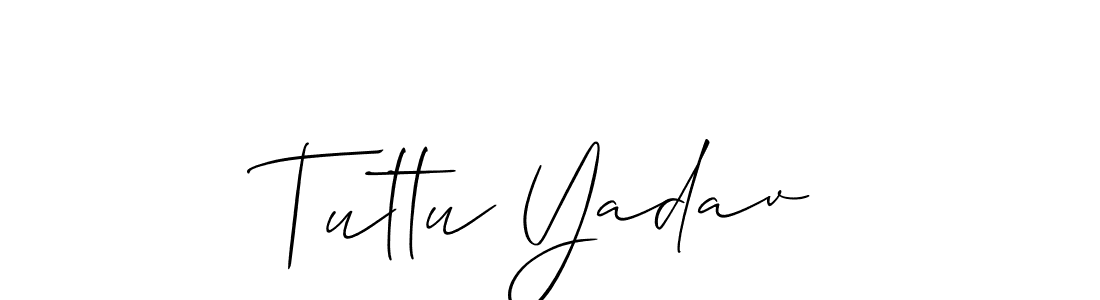 Similarly Allison_Script is the best handwritten signature design. Signature creator online .You can use it as an online autograph creator for name Tuttu Yadav. Tuttu Yadav signature style 2 images and pictures png