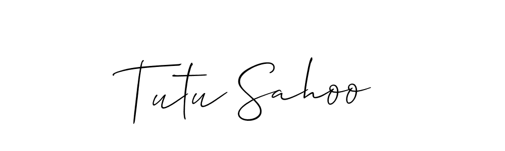 Similarly Allison_Script is the best handwritten signature design. Signature creator online .You can use it as an online autograph creator for name Tutu Sahoo. Tutu Sahoo signature style 2 images and pictures png