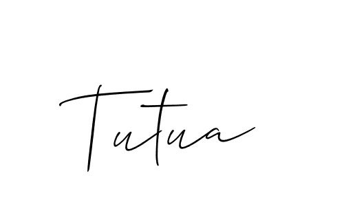 How to make Tutua name signature. Use Allison_Script style for creating short signs online. This is the latest handwritten sign. Tutua signature style 2 images and pictures png