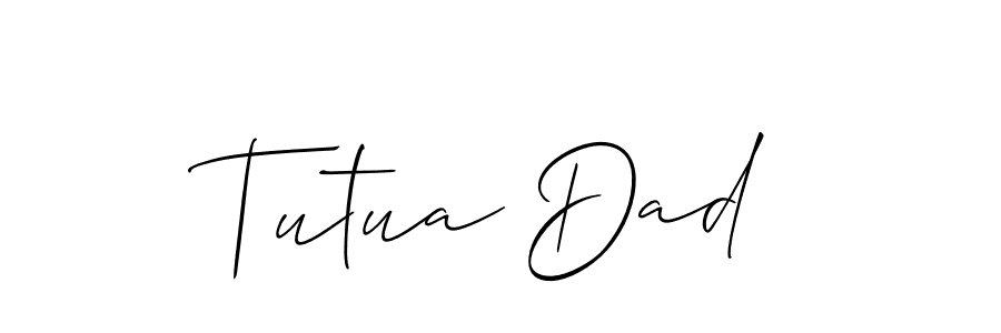 Design your own signature with our free online signature maker. With this signature software, you can create a handwritten (Allison_Script) signature for name Tutua Dad. Tutua Dad signature style 2 images and pictures png