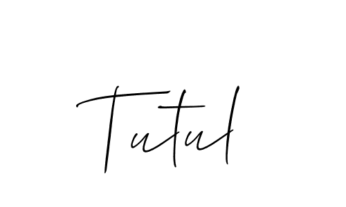 Create a beautiful signature design for name Tutul. With this signature (Allison_Script) fonts, you can make a handwritten signature for free. Tutul signature style 2 images and pictures png
