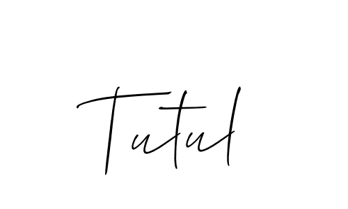 Make a short Tutul signature style. Manage your documents anywhere anytime using Allison_Script. Create and add eSignatures, submit forms, share and send files easily. Tutul signature style 2 images and pictures png