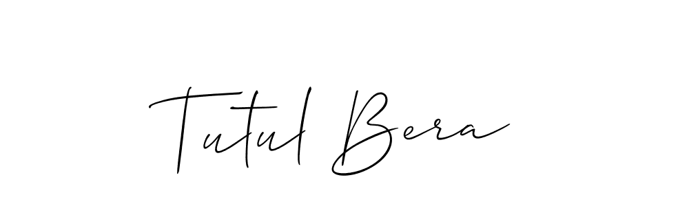 Design your own signature with our free online signature maker. With this signature software, you can create a handwritten (Allison_Script) signature for name Tutul Bera. Tutul Bera signature style 2 images and pictures png
