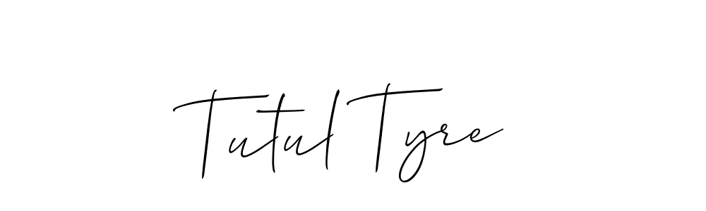 Design your own signature with our free online signature maker. With this signature software, you can create a handwritten (Allison_Script) signature for name Tutul Tyre. Tutul Tyre signature style 2 images and pictures png