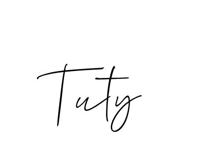 It looks lik you need a new signature style for name Tuty. Design unique handwritten (Allison_Script) signature with our free signature maker in just a few clicks. Tuty signature style 2 images and pictures png