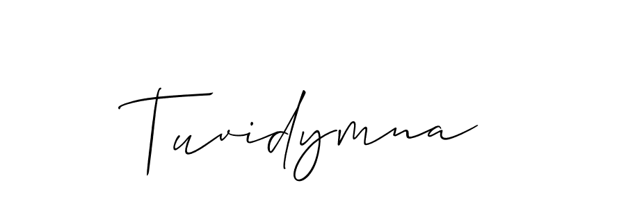 Allison_Script is a professional signature style that is perfect for those who want to add a touch of class to their signature. It is also a great choice for those who want to make their signature more unique. Get Tuvidymna name to fancy signature for free. Tuvidymna signature style 2 images and pictures png