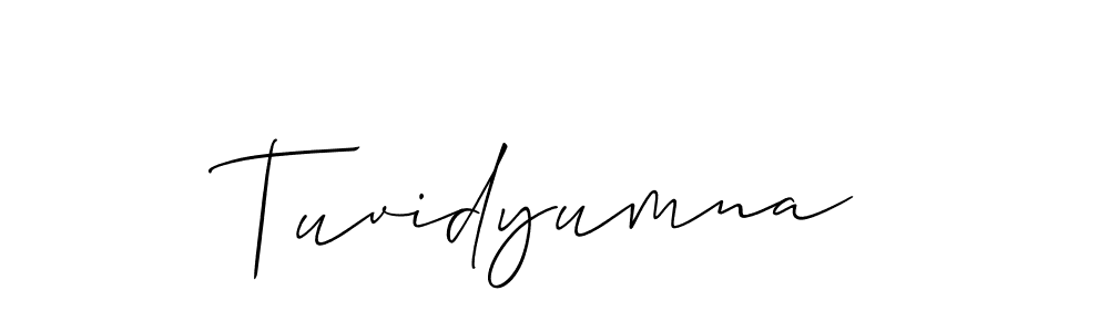 Make a short Tuvidyumna signature style. Manage your documents anywhere anytime using Allison_Script. Create and add eSignatures, submit forms, share and send files easily. Tuvidyumna signature style 2 images and pictures png
