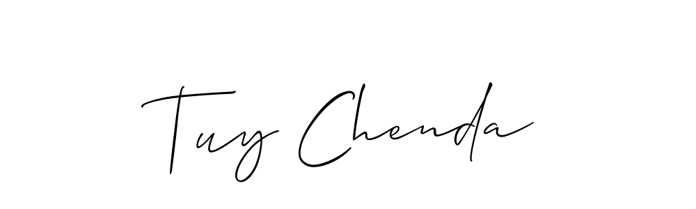 Tuy Chenda stylish signature style. Best Handwritten Sign (Allison_Script) for my name. Handwritten Signature Collection Ideas for my name Tuy Chenda. Tuy Chenda signature style 2 images and pictures png