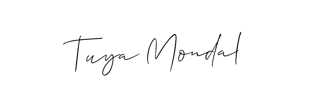 Tuya Mondal stylish signature style. Best Handwritten Sign (Allison_Script) for my name. Handwritten Signature Collection Ideas for my name Tuya Mondal. Tuya Mondal signature style 2 images and pictures png