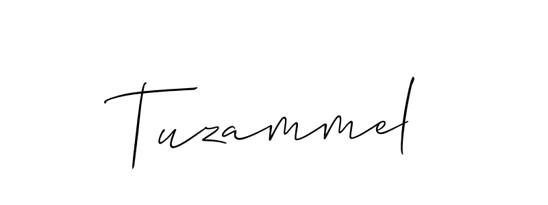 Tuzammel stylish signature style. Best Handwritten Sign (Allison_Script) for my name. Handwritten Signature Collection Ideas for my name Tuzammel. Tuzammel signature style 2 images and pictures png