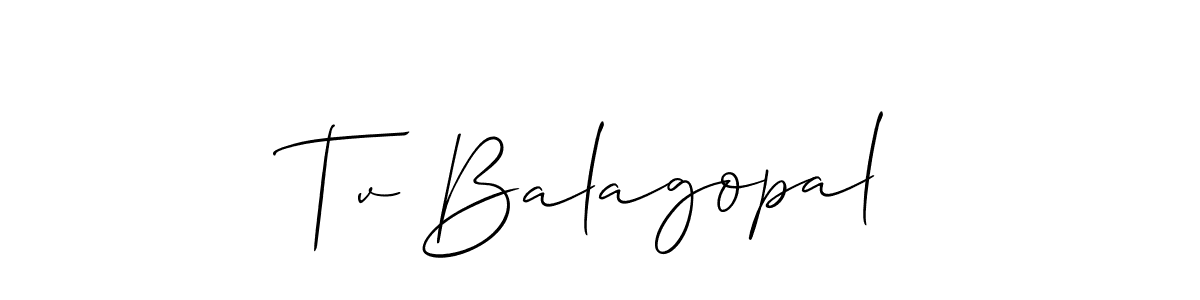 Once you've used our free online signature maker to create your best signature Allison_Script style, it's time to enjoy all of the benefits that Tv Balagopal name signing documents. Tv Balagopal signature style 2 images and pictures png