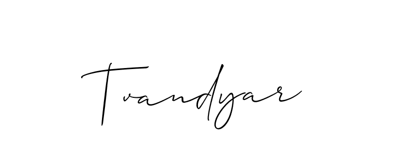 if you are searching for the best signature style for your name Tvandyar. so please give up your signature search. here we have designed multiple signature styles  using Allison_Script. Tvandyar signature style 2 images and pictures png