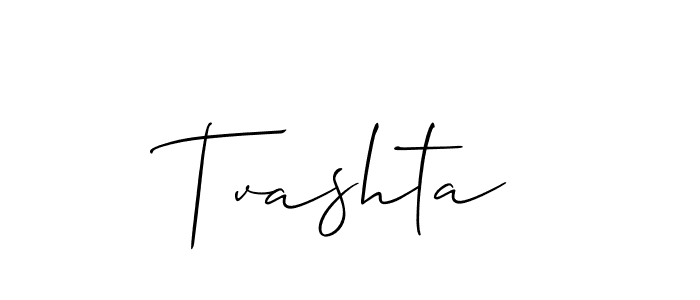 Design your own signature with our free online signature maker. With this signature software, you can create a handwritten (Allison_Script) signature for name Tvashta. Tvashta signature style 2 images and pictures png
