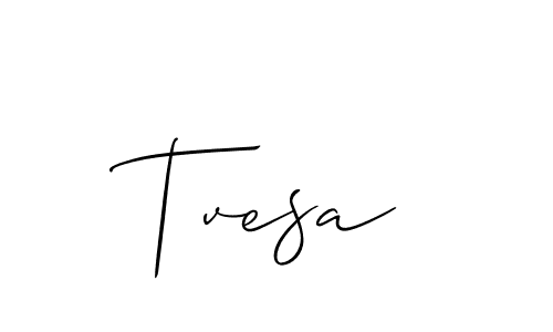 Allison_Script is a professional signature style that is perfect for those who want to add a touch of class to their signature. It is also a great choice for those who want to make their signature more unique. Get Tvesa name to fancy signature for free. Tvesa signature style 2 images and pictures png