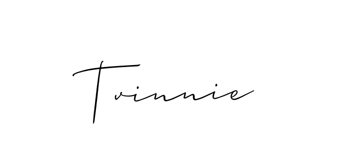 if you are searching for the best signature style for your name Tvinnie. so please give up your signature search. here we have designed multiple signature styles  using Allison_Script. Tvinnie signature style 2 images and pictures png