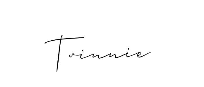 Create a beautiful signature design for name Tvinnie. With this signature (Allison_Script) fonts, you can make a handwritten signature for free. Tvinnie signature style 2 images and pictures png