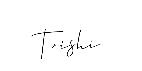 Use a signature maker to create a handwritten signature online. With this signature software, you can design (Allison_Script) your own signature for name Tvishi. Tvishi signature style 2 images and pictures png