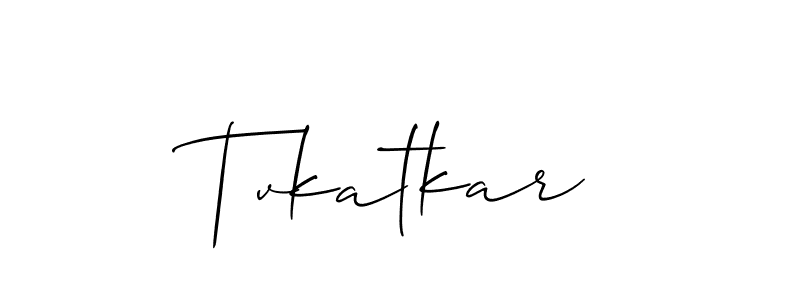 How to Draw Tvkatkar signature style? Allison_Script is a latest design signature styles for name Tvkatkar. Tvkatkar signature style 2 images and pictures png
