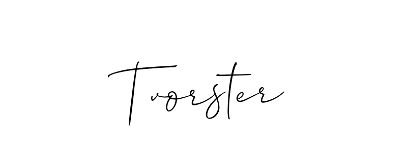How to Draw Tvorster signature style? Allison_Script is a latest design signature styles for name Tvorster. Tvorster signature style 2 images and pictures png
