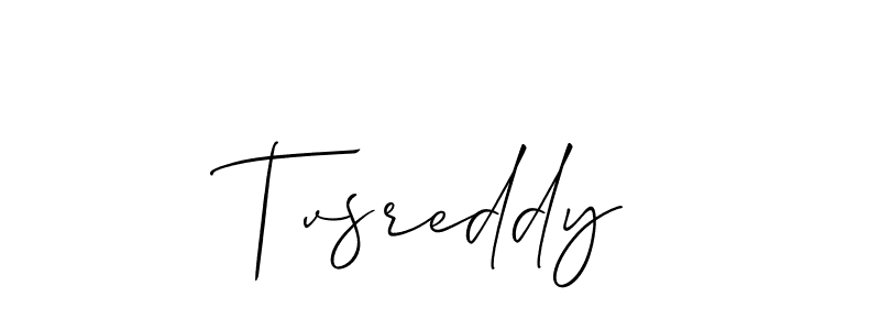 Use a signature maker to create a handwritten signature online. With this signature software, you can design (Allison_Script) your own signature for name Tvsreddy. Tvsreddy signature style 2 images and pictures png